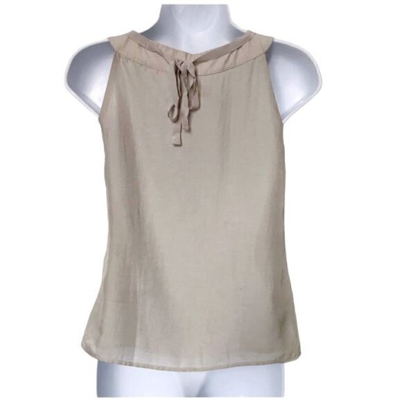 Loft taupe blouse w/ stones, Size XXSP - Picture 2 of 8